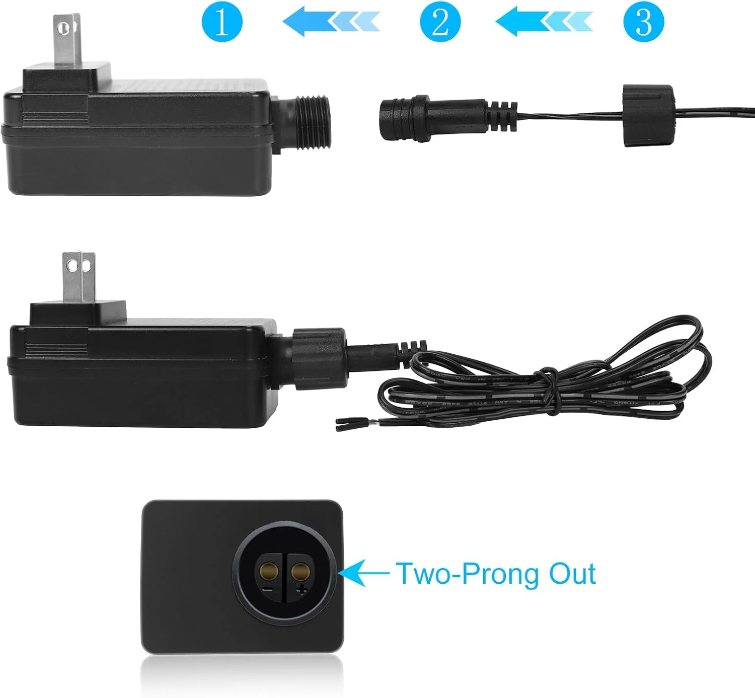 IP44 Class 2 Power Supply, AC 100–240V to DC 4.5V/12V/24V/30V Adapter Transformer, Waterproof Outdoor LED Driver for Inflatable Decorations, String Lights, Christmas Trees — US Plug - Image 12