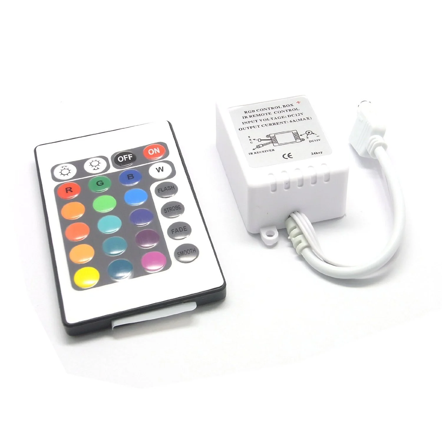IR Remote RGB/RGBW LED Strip Controller – DC12V-24V | 24-Key / 40-Key / 44-Key Remote Options | For LED Strips - Image 6