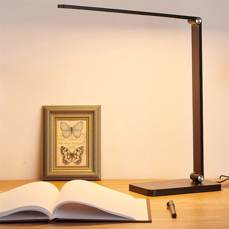 LED Desk Lamp with Wireless Chargers and USB Charging Port for Home Office, Desk Light withTimer for Reading, Study, Crafts - Image 9