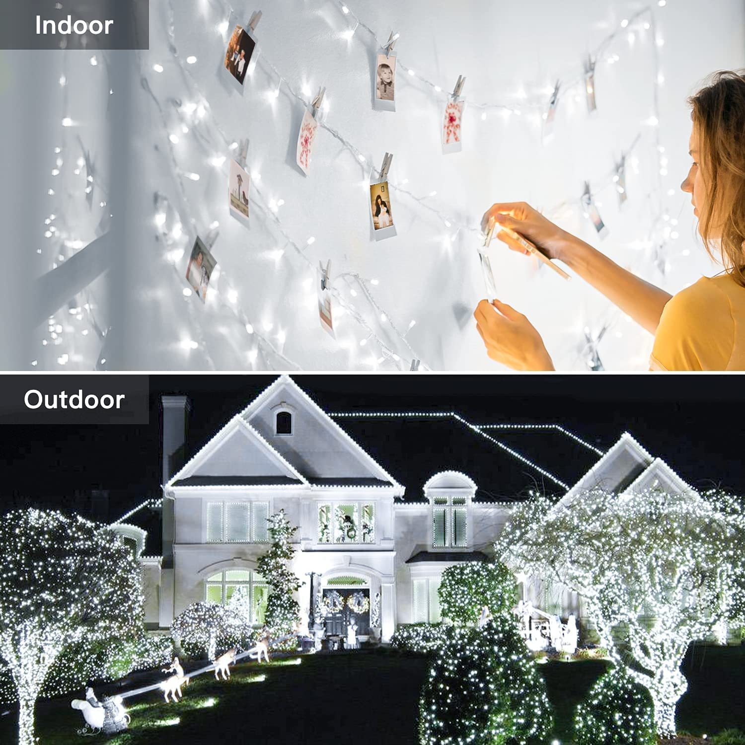 LED Fairy String Lights, 33FT 100LEDs with Plug in String Waterproof Mini Light, for Outdoor Indoor Birthday Holiday Christmas Wedding Party Bedroom Decorations - Image 5