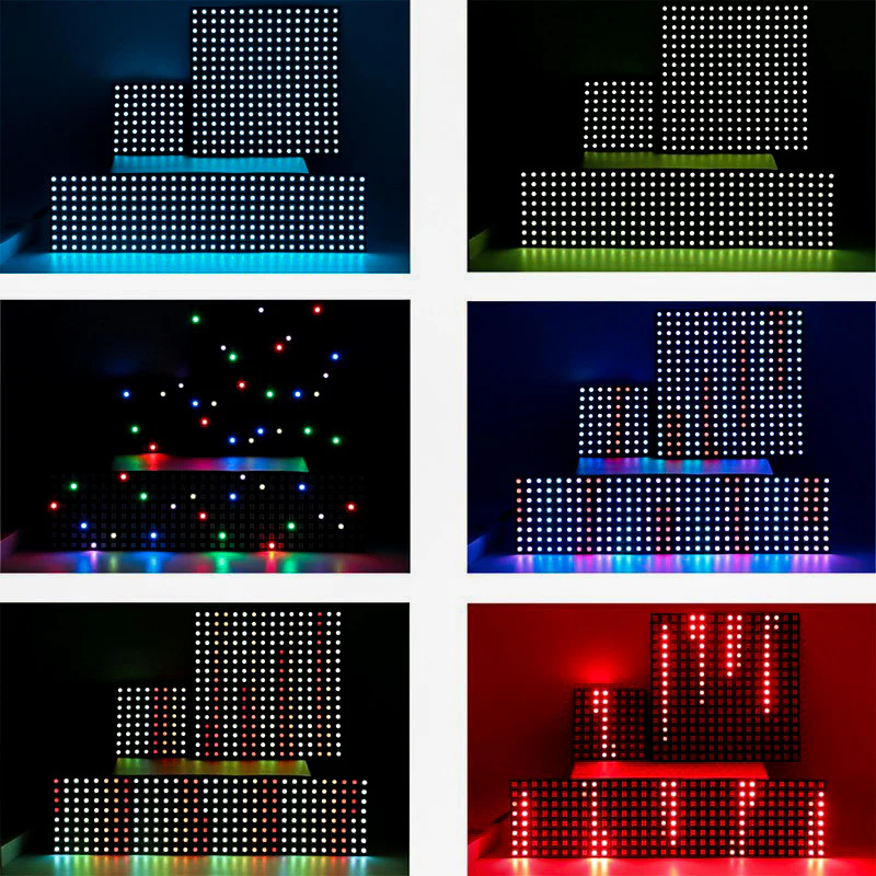 LED Matrix Screen WS2812B Digital Flexible LED Panel SMD5050 RGB Individually Addressable Full Dream Color DC5V - Image 14