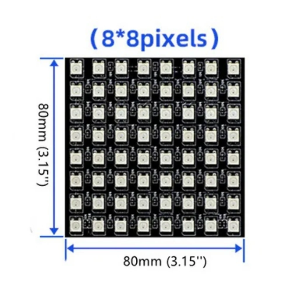 LED Matrix Screen WS2812B Digital Flexible LED Panel SMD5050 RGB Individually Addressable Full Dream Color DC5V - Image 17