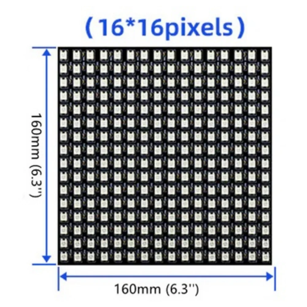 LED Matrix Screen WS2812B Digital Flexible LED Panel SMD5050 RGB Individually Addressable Full Dream Color DC5V - Image 19