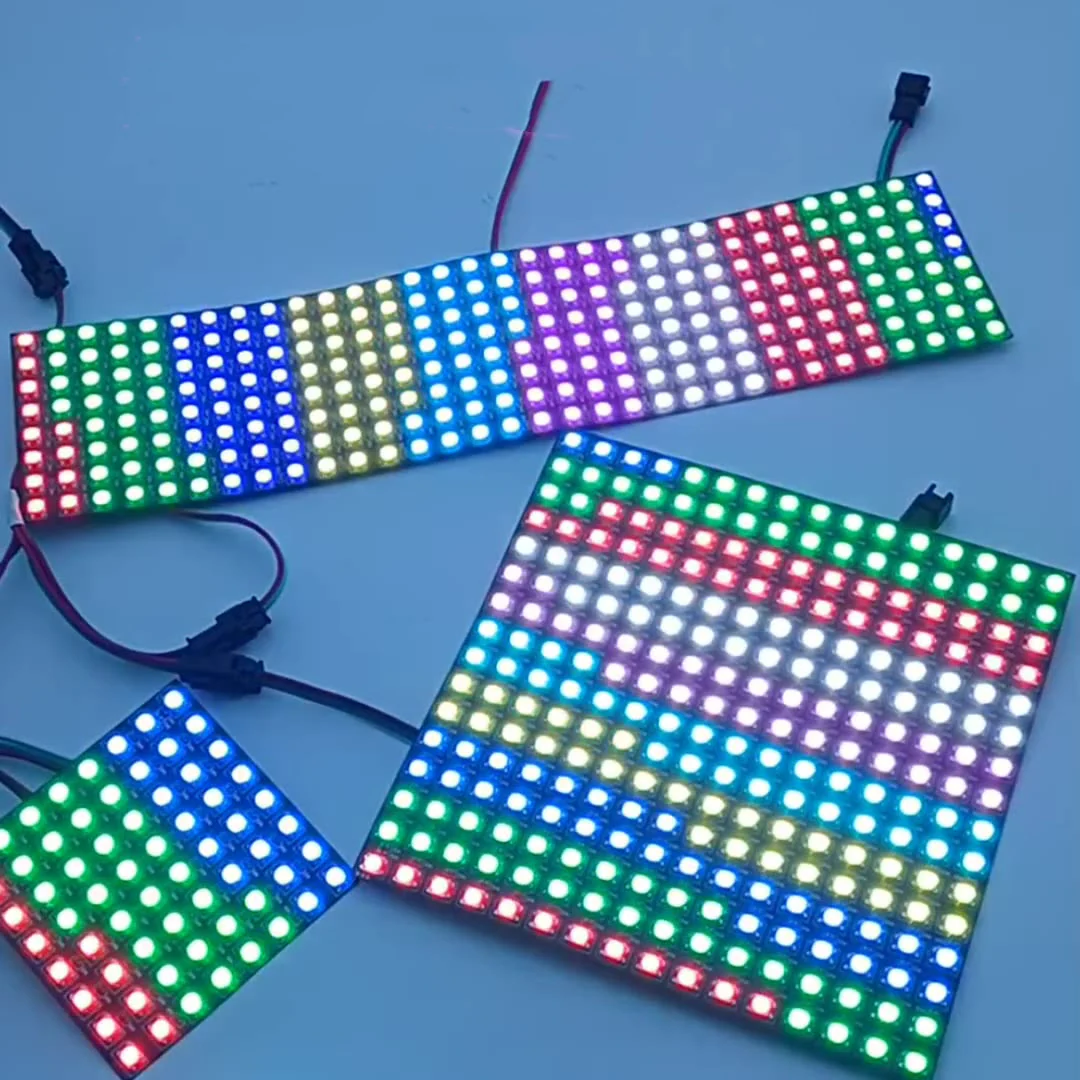 LED Matrix Screen WS2812B Digital Flexible LED Panel SMD5050 RGB Individually Addressable Full Dream Color DC5V - Image 3