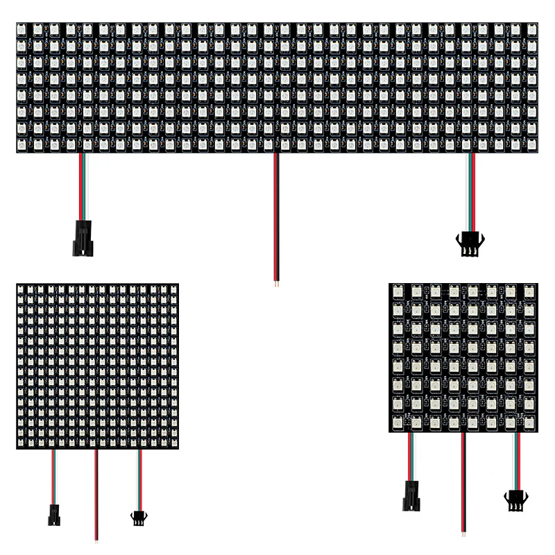 LED Matrix Screen WS2812B Digital Flexible LED Panel SMD5050 RGB Individually Addressable Full Dream Color DC5V - Image 4