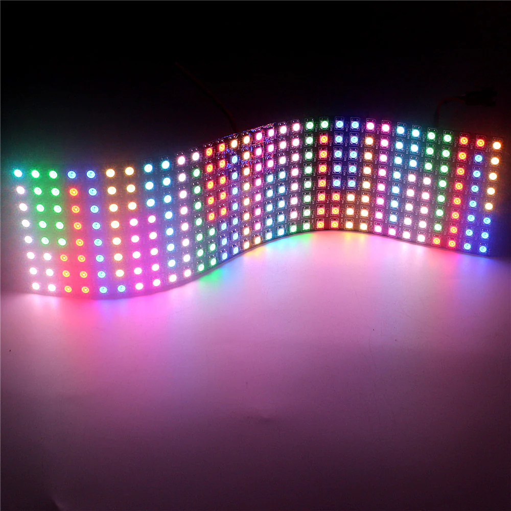 LED Matrix Screen WS2812B Digital Flexible LED Panel SMD5050 RGB Individually Addressable Full Dream Color DC5V - Image 6