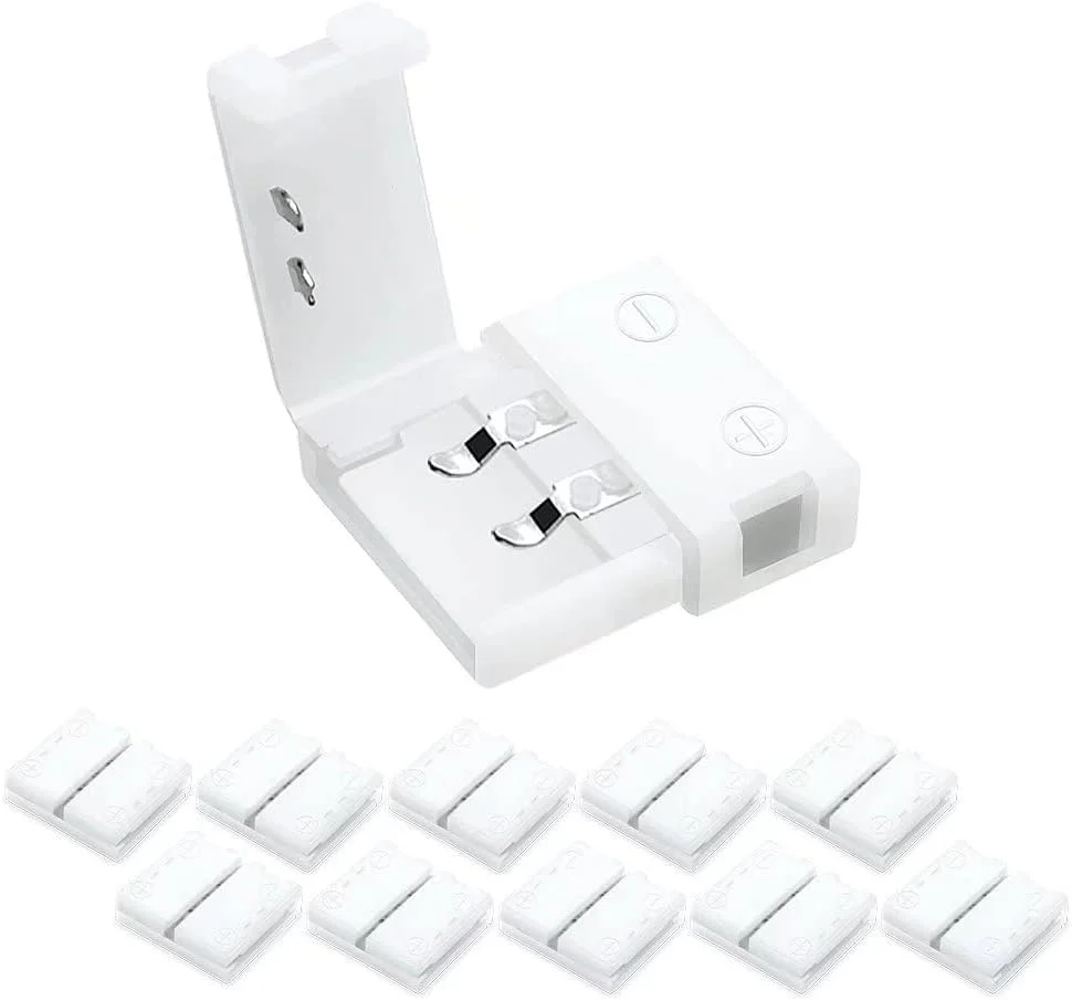 LED Strip Connector Kit – 10mm 2Pin Solderless Assortment Pack | Mixed Set with Strip to Wire / Strip to Strip / L / T / DC Plug – Local Stock US/UK - Image 5