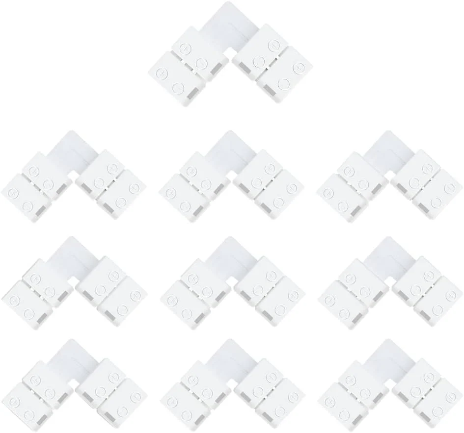 LED Strip Connector Kit – 10mm 2Pin Solderless Assortment Pack | Mixed Set with Strip to Wire / Strip to Strip / L / T / DC Plug – Local Stock US/UK - Image 6