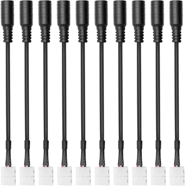 LED Strip Connectors – 10mm 2Pin Solderless Clips | Strip to Wire / Strip to Strip / DC Adapter / L / T – Bulk Wholesale 500pcs MOQ | Factory Direct - Image 3