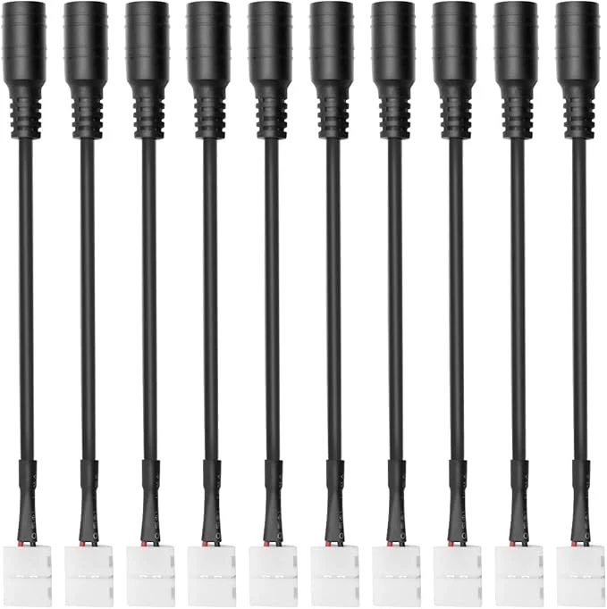 LED Strip Connectors – 8mm 2Pin Solderless Clips | Strip to Wire / Strip to Strip / DC Adapter / L / T – Bulk Wholesale 500pcs MOQ | Factory Direct - Image 3