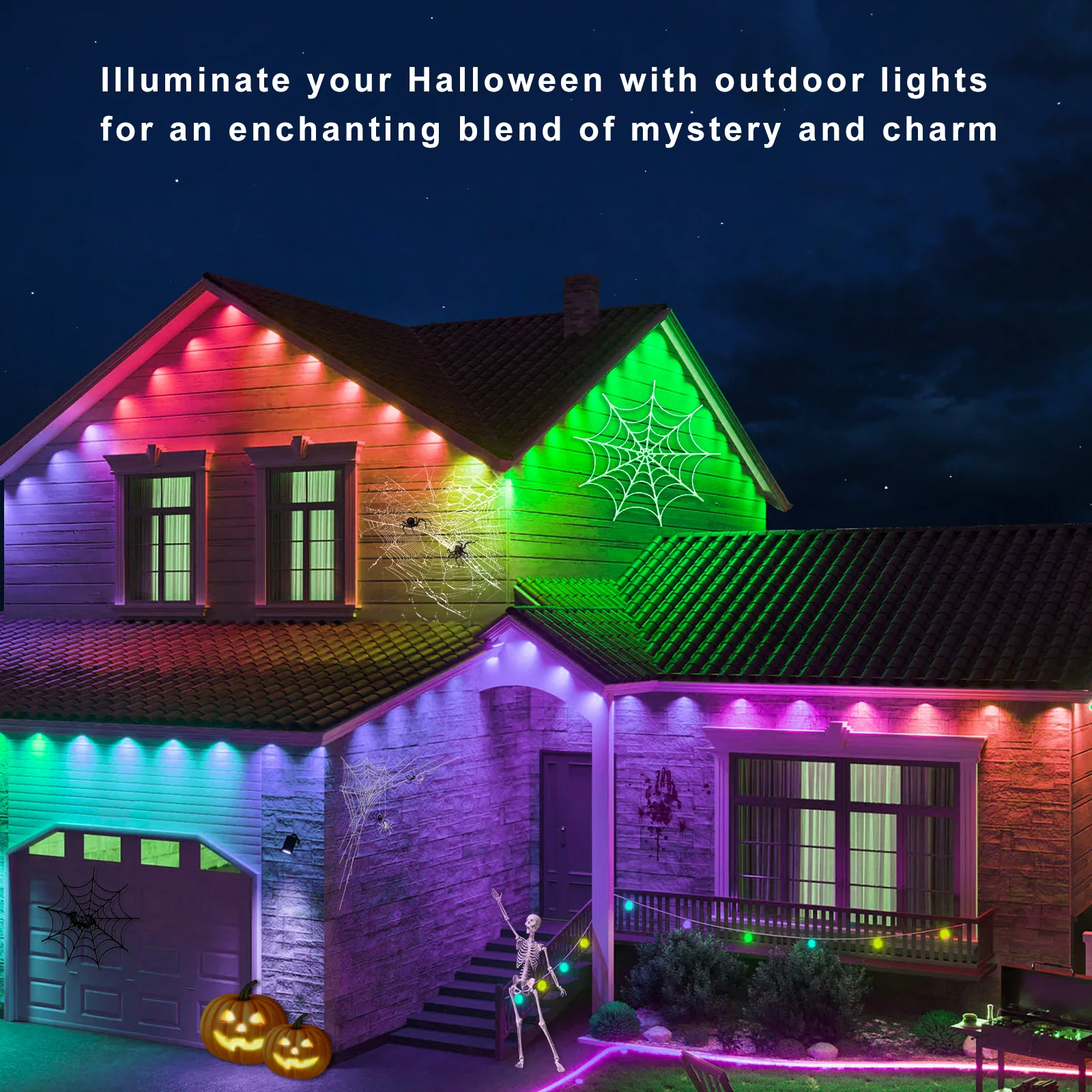 LightingWill OL1 Permanent Outdoor Lights: Multi-Functional Holiday Lighting with a Variety of Lighting Modes to Create a Warm Atmosphere, Gardens, Porches, and Any Outdoor Space | Durable, Energy-Efficient, and Long-Lasting Outdoor Lighting Solution - Image 6