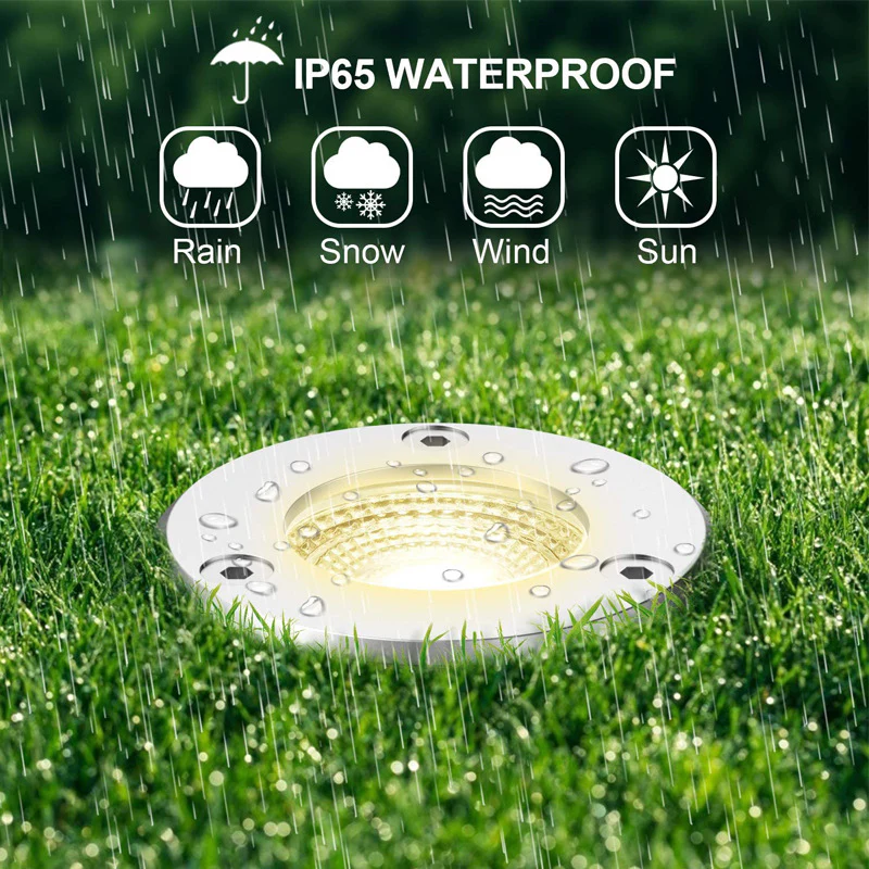 Low Voltage RGBWW Inground LED Well Lights – 3W /5W | RGB + 3000K Warm White | DC 12V–24V | IP65 Waterproof | Outdoor Landscape & Ground Lighting for Garden, Yard & Driveway | 6 / 8-Pack - Image 4