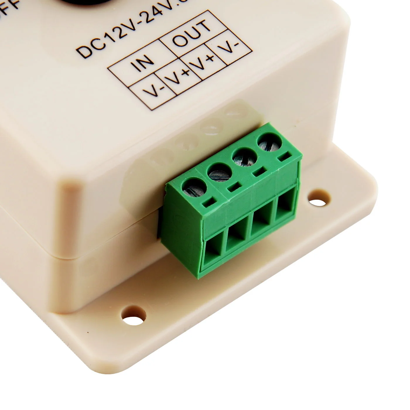 Single Color LED Strip Dimmer – DC12V-24V 8A | Rotary Knob LED Dimmer Controller | Wall Mounting | For 5050/3528 LED Strips - Image 3