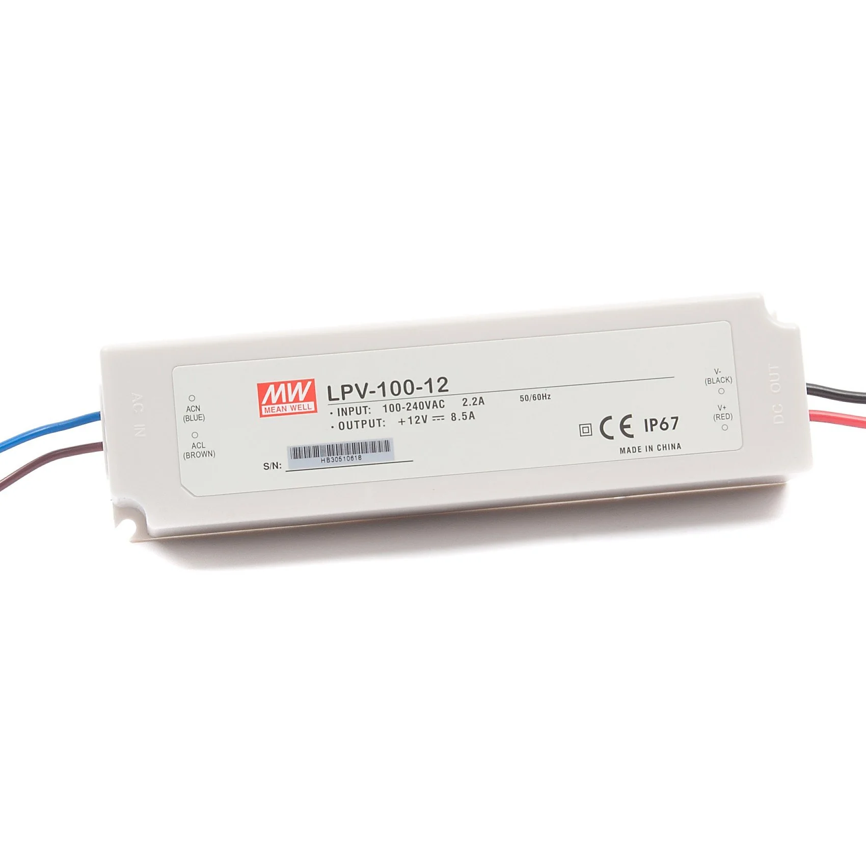 MEANWELL LPV Series IP67 Waterproof Switching Power Supply - 12V / 24V DC Output Voltage | 35W / 60W / 100W / 150W | AC90-264V | IP67 Waterproof | UL / CE Certified - Image 7
