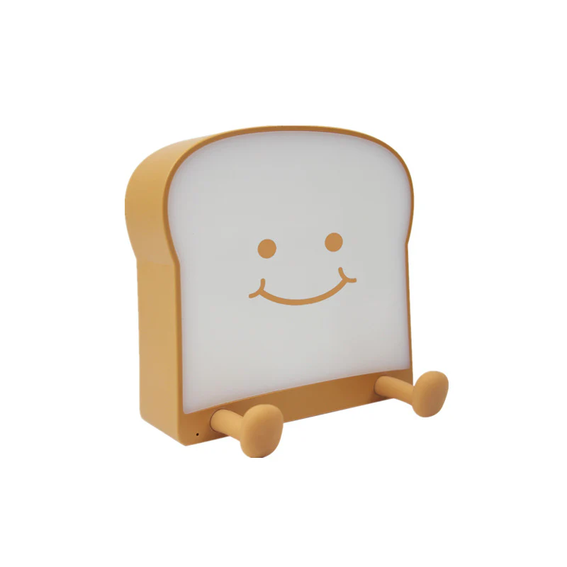 Meme Toast Bread LED Night Light – Rechargeable Bedside Nursery Lamp with Phone Stand - Image 7