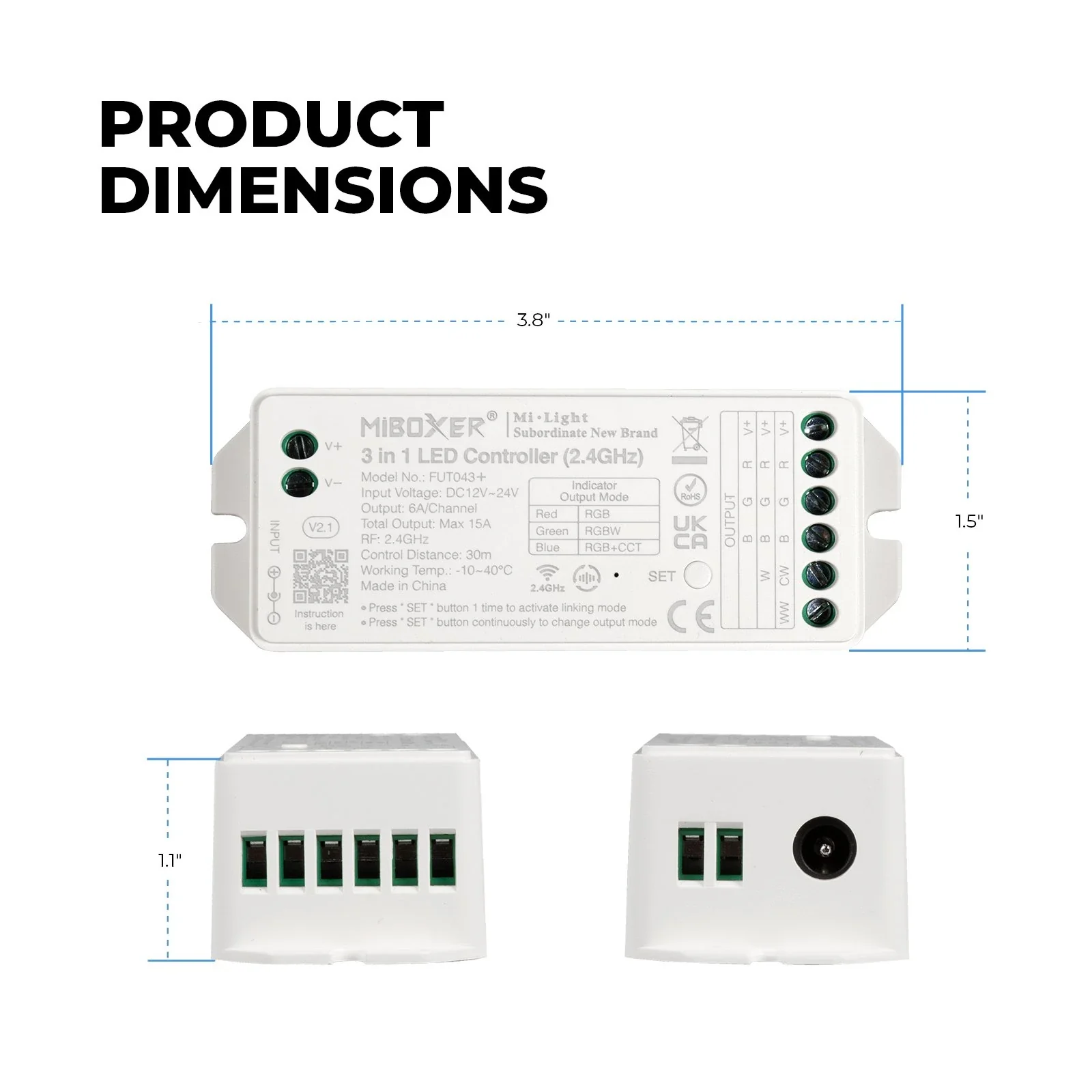 MiBOXER FUT043+ 3 in 1 LED Controller (2.4GHz) - Image 5
