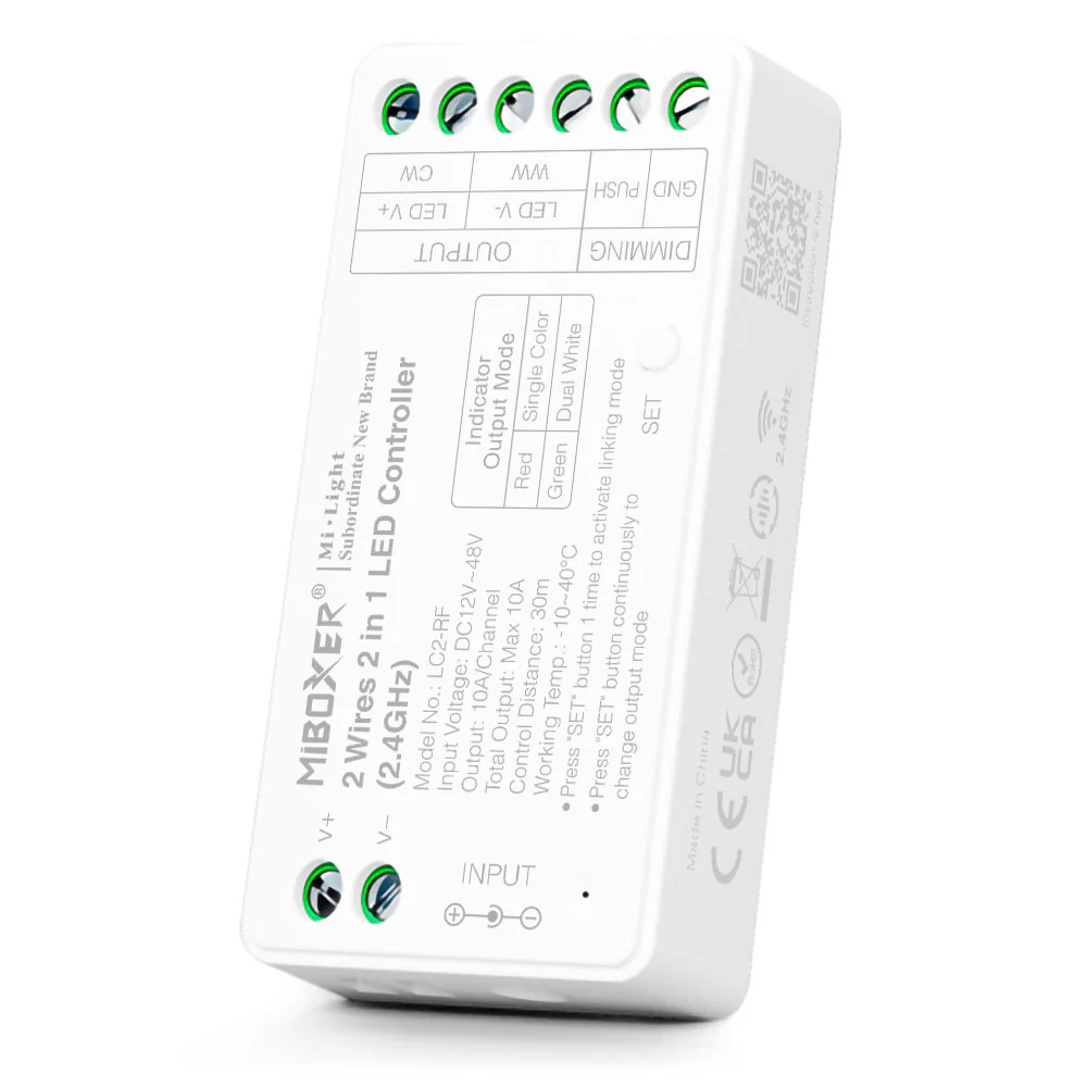 MiBoxer LC2-RF 2 Wires 2 in 1 LED Controller (2.4GHz) - Image 3