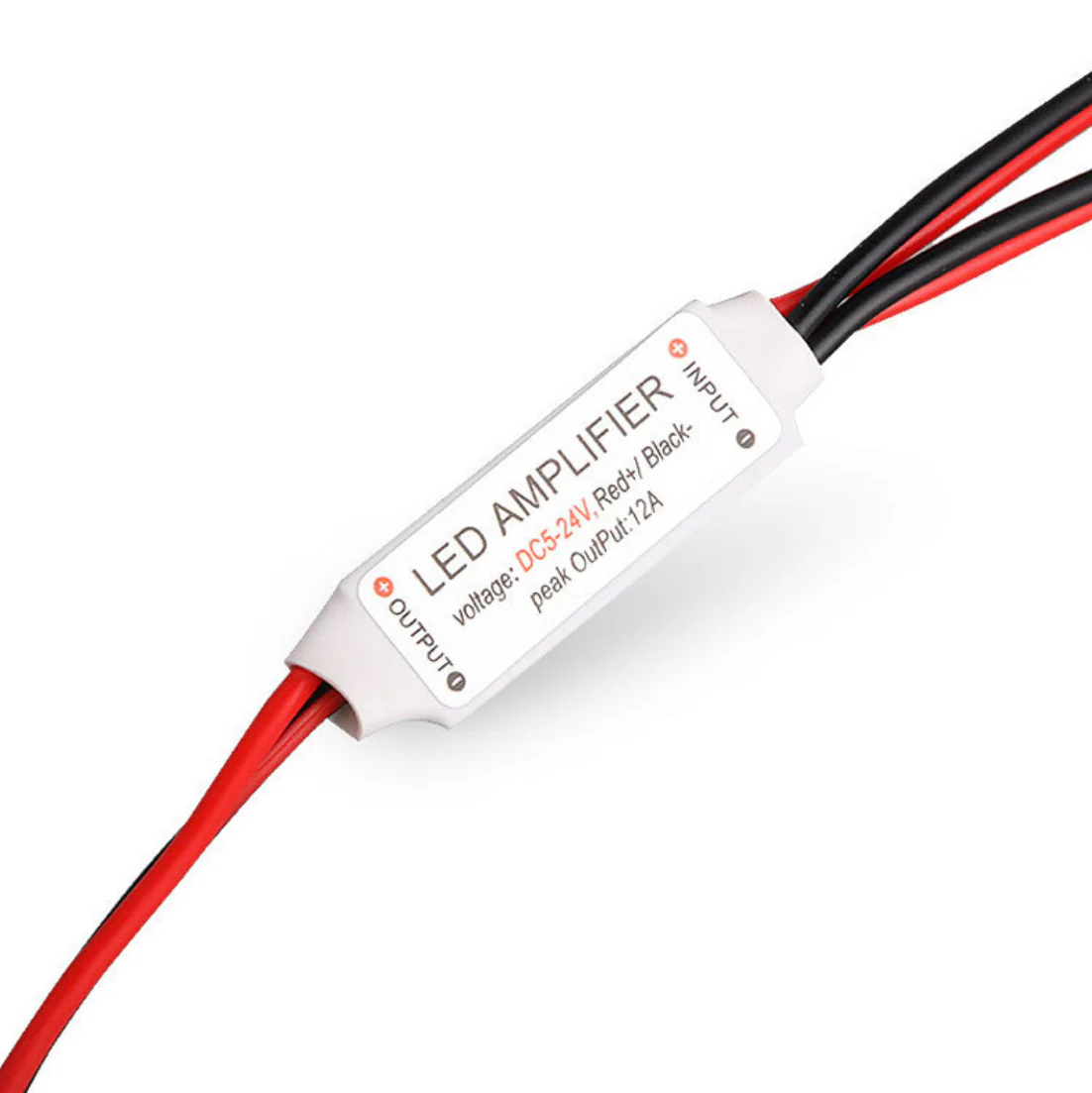 Single Color LED Strip Mini Dimmer – DC12V-24V 12A | Push-Button Inline LED Dimmer Controller | For LED Strips - Image 2