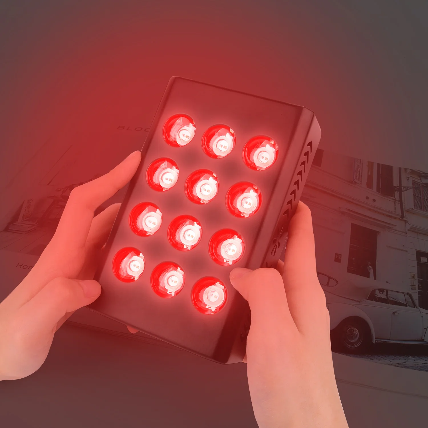 MINI60 Rechargeable Red & Near Infrared Therapy Light – Dual Chip | 12 LEDs | Portable Handheld Design | 5V 2A USB Powered | Black / White | Red Light Therapy for Skin Care & Muscle Relief - Image 5