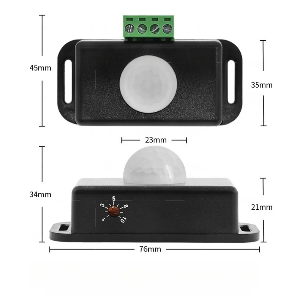 Single Color LED Strip Motion Sensor Switch – DC12V-24V 6A | PIR Infrared Motion Detector Controller | For LED Strips - Image 3