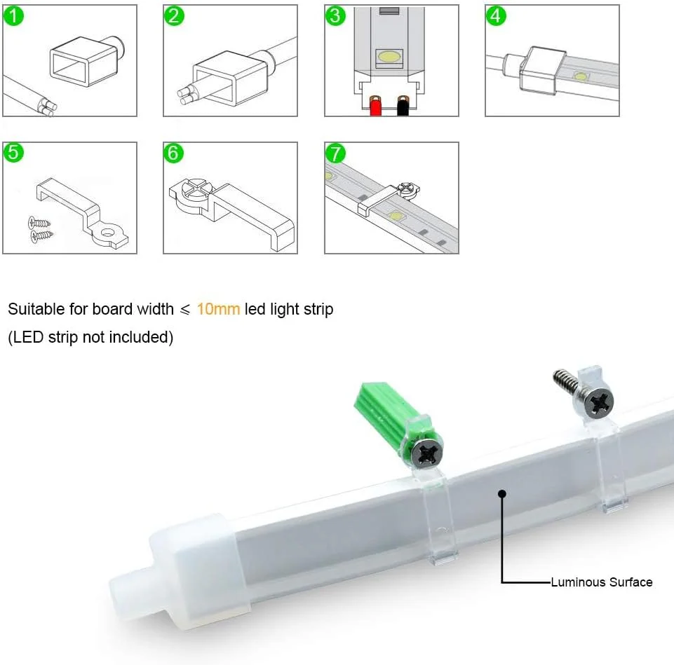 Neon Light Housing – S0410 Side Edge Lighting | 4x10mm Silicone LED Channel System | IP67 Waterproof | 5mm PCB Width | 164FT/50M - Image 4
