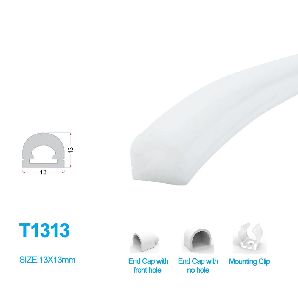 Neon Light Housing – S1313 | 13x13mm Silicone LED Channel System | IP67 Waterproof | 8mm PCB Width | 164FT/50M