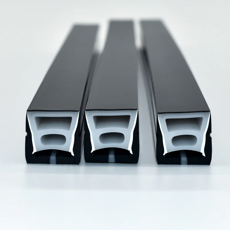 Neon Light Housing – S2020 Black | 20x20mm Silicone LED Channel System | IP67 Waterproof | 12mm PCB Width | 164FT/50M - Image 2