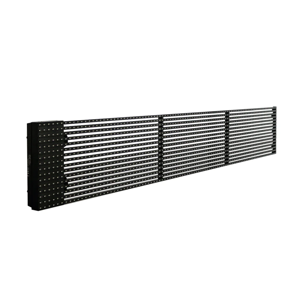oClear B Series Outdoor Waterpoof P15.6/15.6mm Transparent LED Mesh Display High Brightness 7500nits in Size 1500x250mm Aluminum Cabinet for Fixed Installation - Image 3