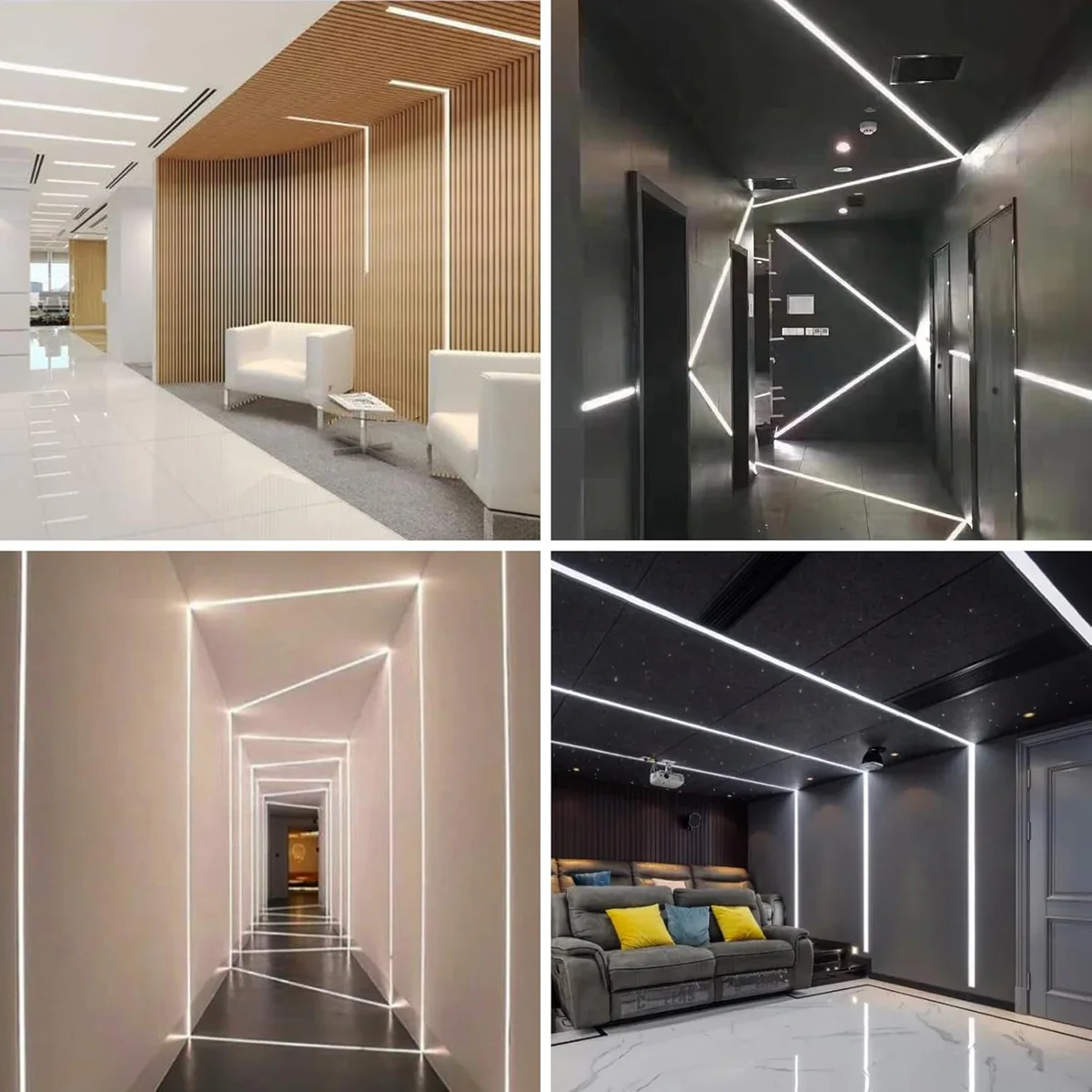 One-Sided Plaster-in Drywall LED Aluminum Channels– Fit for 1 to 12mm LED Strip | Silver | Milky White Cover | 1 / 2 / 3 Meter | Silver | Milky White Cover | 50 / 100 -Pack - Image 7