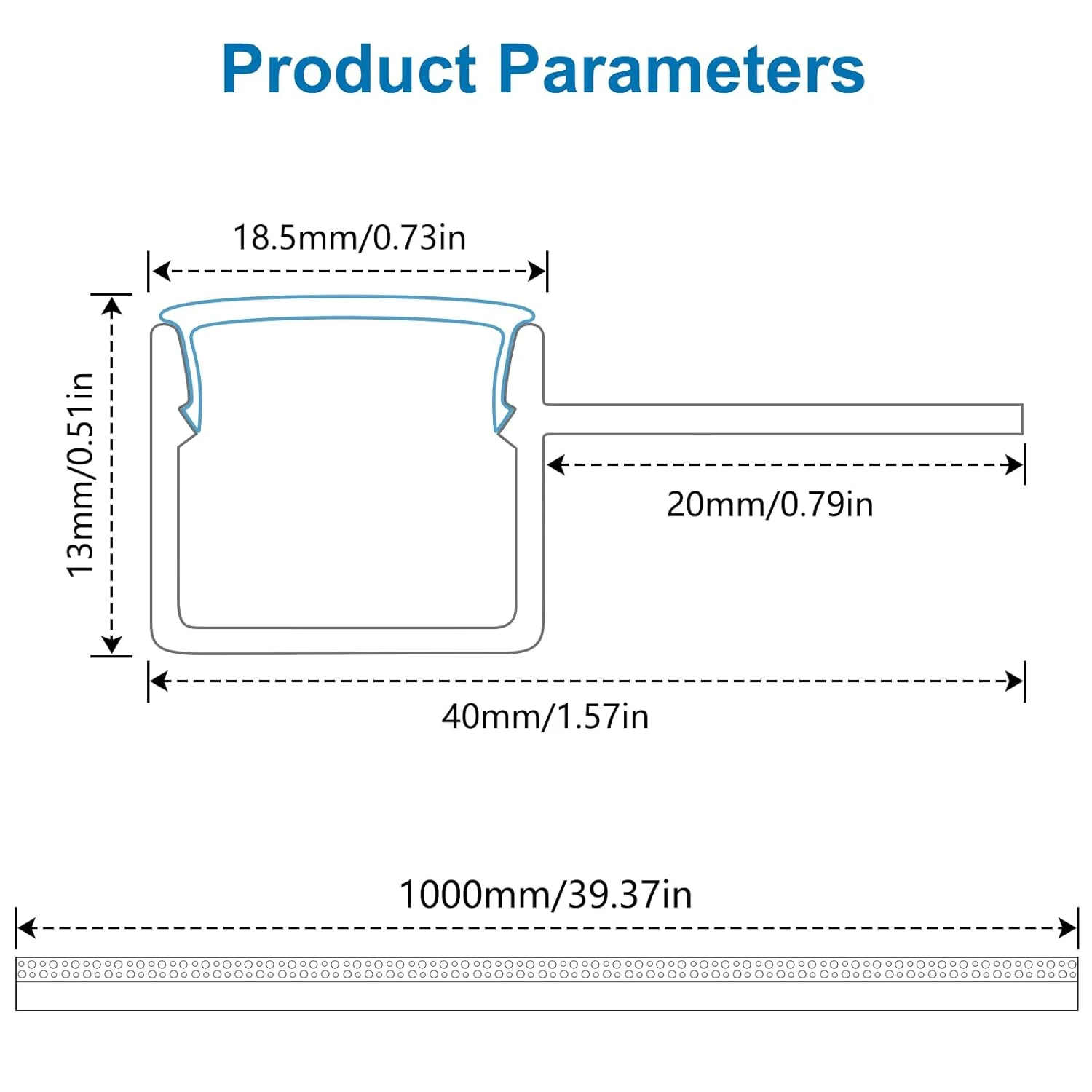 One-Sided Plaster-in Drywall LED Aluminum Channels– Fit for 1 to 20mm LED Strip |  1Meter | Silver | Milky White Cover | 4 / 6 / 10 -Pack | Local Stock US/UK - Image 3