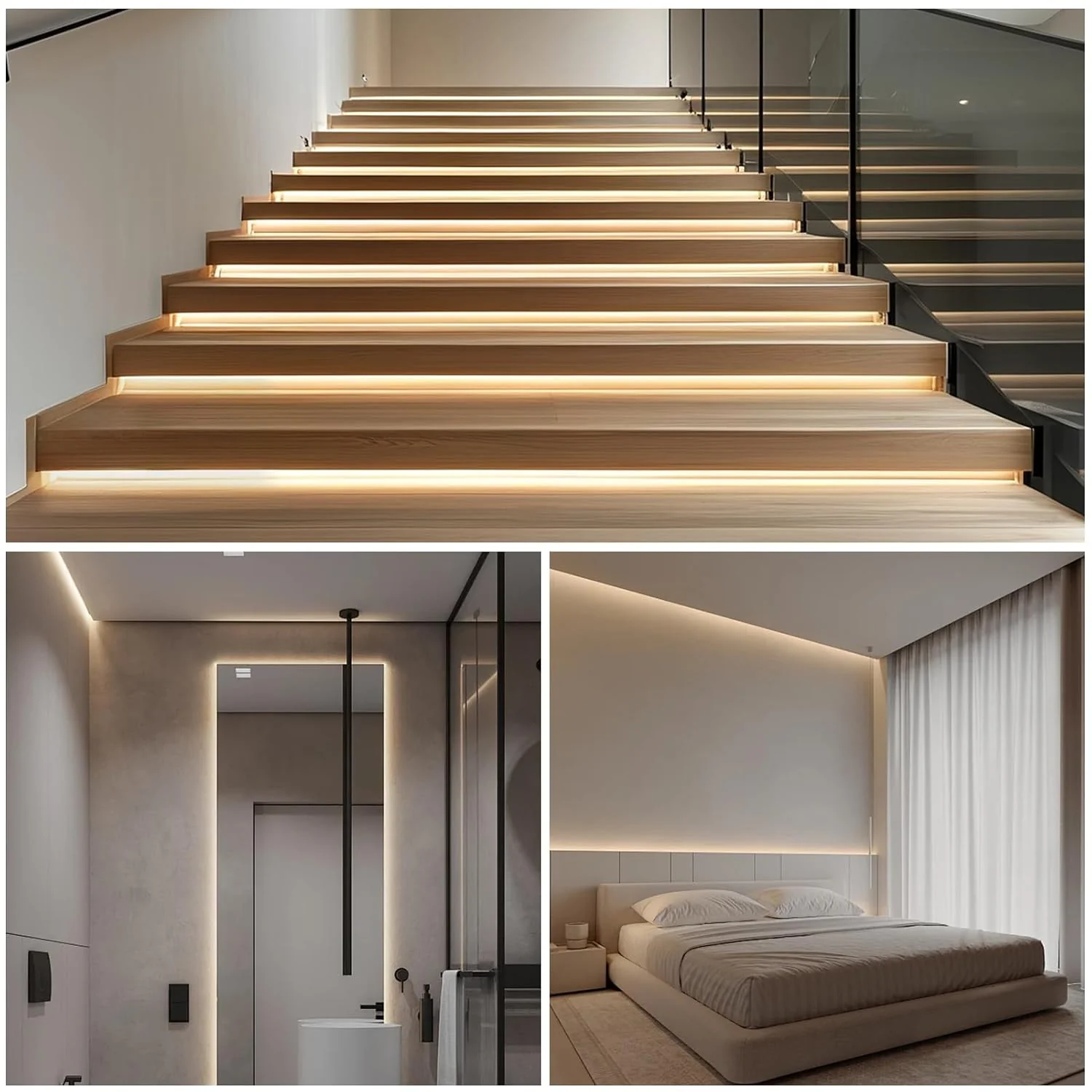 One-Sided Plaster-in Drywall LED Aluminum Channels– Fit for 1 to 20mm LED Strip |  1Meter | Silver | Milky White Cover | 4 / 6 / 10 -Pack | Local Stock US/UK - Image 7