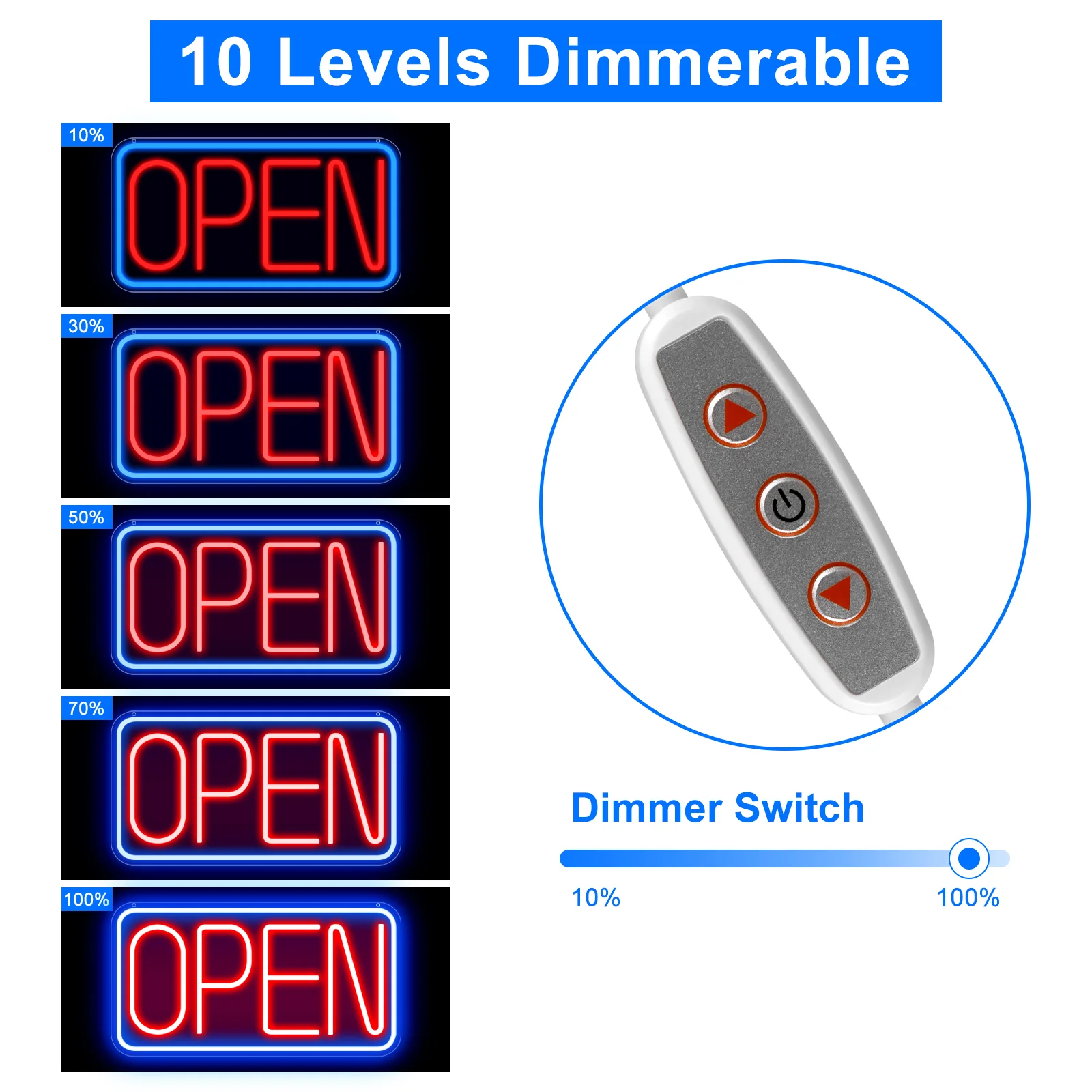 OPEN Neon Sign – USB Powered | 17×9 inch (44×24 cm) | 6 Color Options | LED Window Hanging Light for Storefronts - Image 7