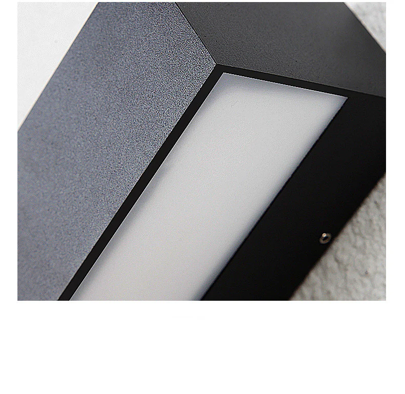 Outdoor LED Wall Light, Long Black Aluminum LED Wall Sconce - 12W / 18W / 28W | 3000K / 6000K | IP65 Waterproof Square Aluminum Wall Lamps - Image 10