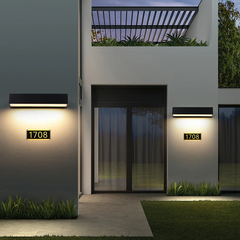 Outdoor LED Wall Light, Long Black Aluminum LED Wall Sconce - 12W / 18W / 28W | 3000K / 6000K | IP65 Waterproof Square Aluminum Wall Lamps - Image 7