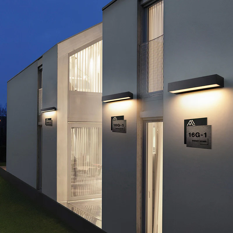 Outdoor LED Wall Light, Long Black Aluminum LED Wall Sconce - 12W / 18W / 28W | 3000K / 6000K | IP65 Waterproof Square Aluminum Wall Lamps - Image 8
