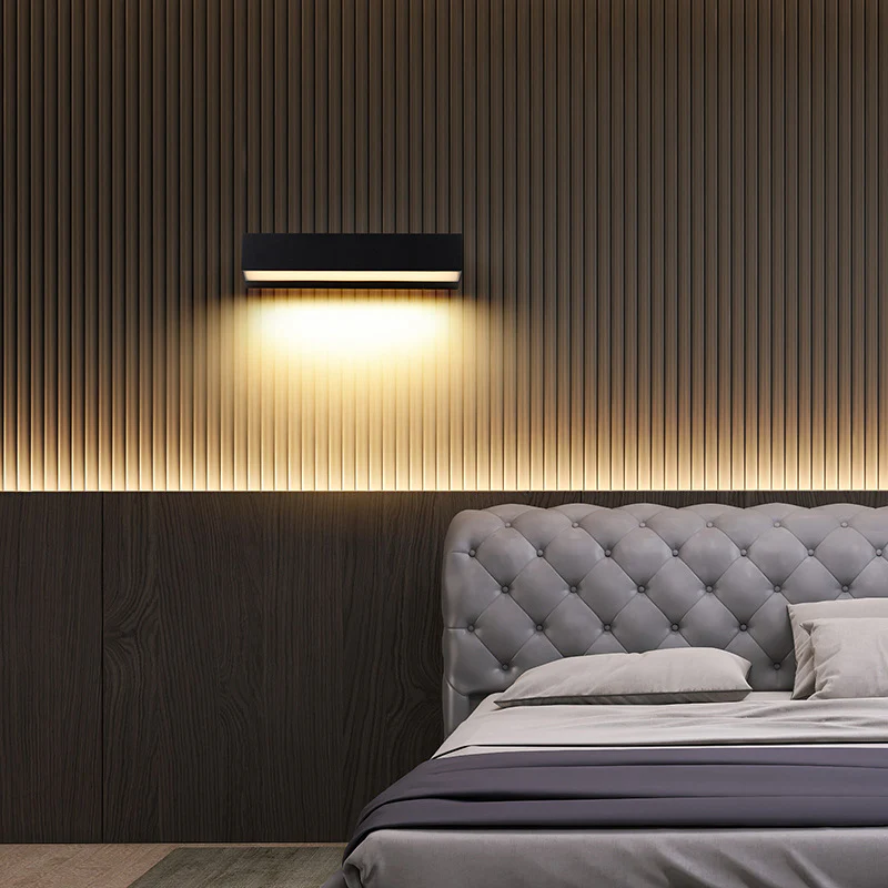 Outdoor LED Wall Light, Long Black Aluminum LED Wall Sconce - 12W / 18W / 28W | 3000K / 6000K | IP65 Waterproof Square Aluminum Wall Lamps - Image 9