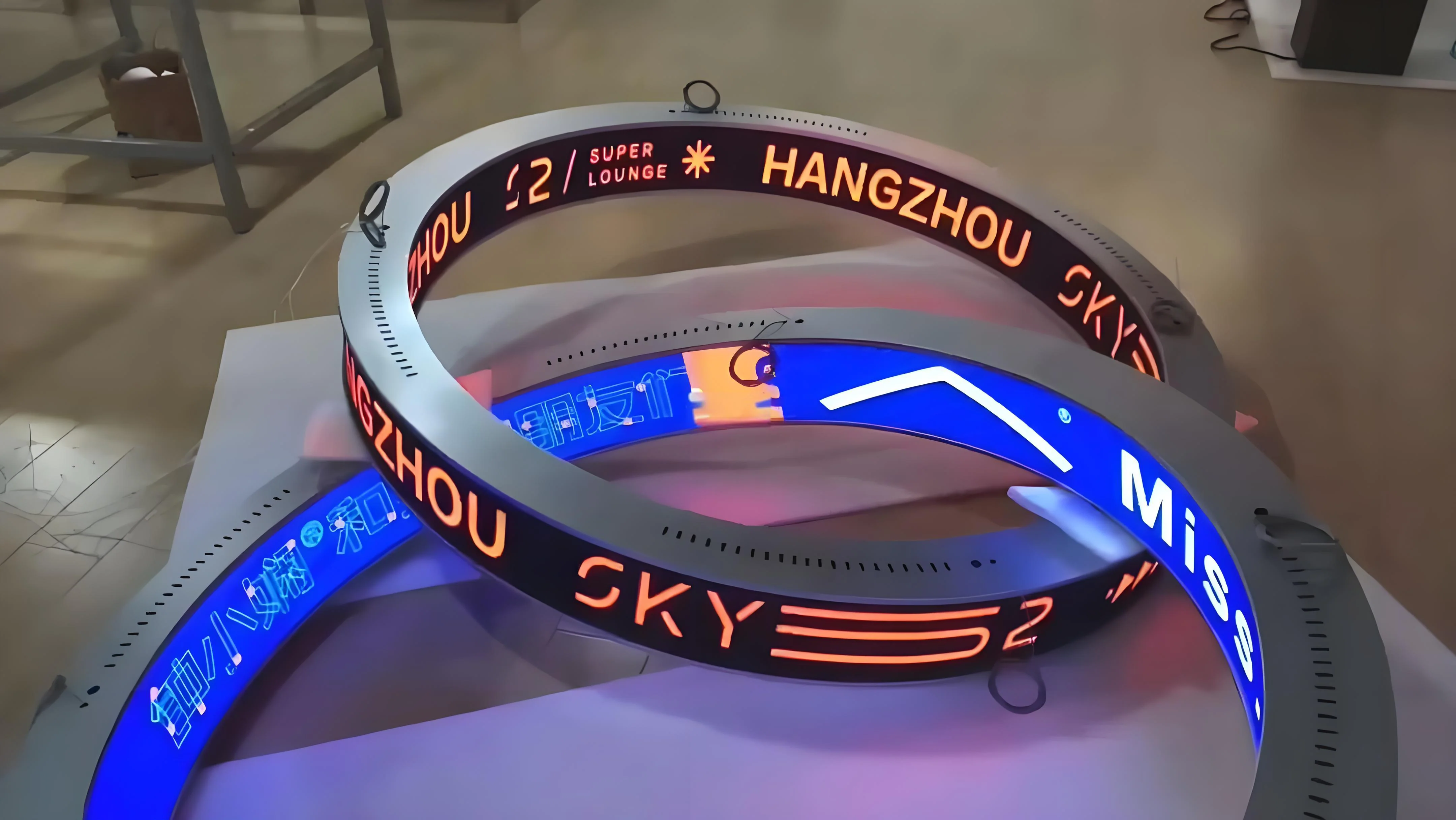 P2.5 Indoor Circular LED Ticker Dual Face LED Display Ring - Image 3