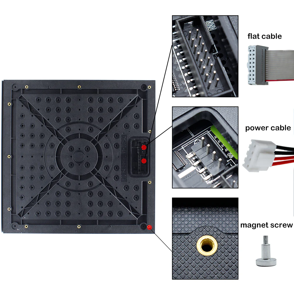 M-ID4.81 P4.81 Rental Sereis LED Module,Full RGB 4.81mm Pixel Pitch LED Display Tile in 250*250mm with 2704 dots, 1/13 Scan, 800 Nitsfor indoor Display - Image 5