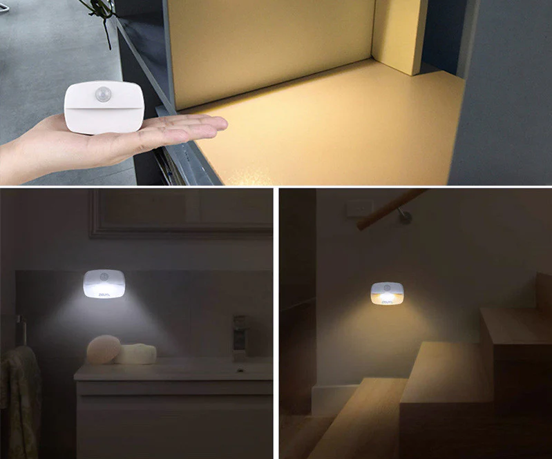PIR Motion Sensor LED Night Light – Battery Operated Stick-On Under Cabinet Light | Warm White / Daylight White | for Stairway, Kitchen & Hallway (Battery Not Included) | 4 / 10-Pack - Image 12