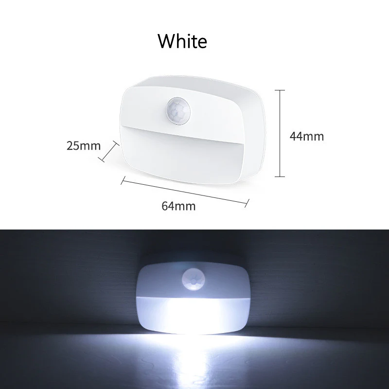 PIR Motion Sensor LED Night Light – Battery Operated Stick-On Under Cabinet Light | Warm White / Daylight White | for Stairway, Kitchen & Hallway (Battery Not Included) | 4 / 10-Pack - Image 3