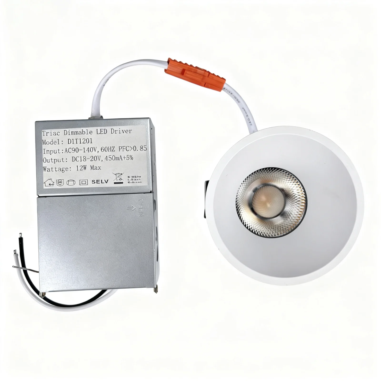 PRO-1A Series Deep Anti-Glare Full Spectrum LED Downlight | 90–140V | 4/10 Pack | 7W / 9W / 12W | 5CCT Adjustable | 24° Beam | White Housing | CRI>97 | Commercial Ceiling Recessed Light - Image 8
