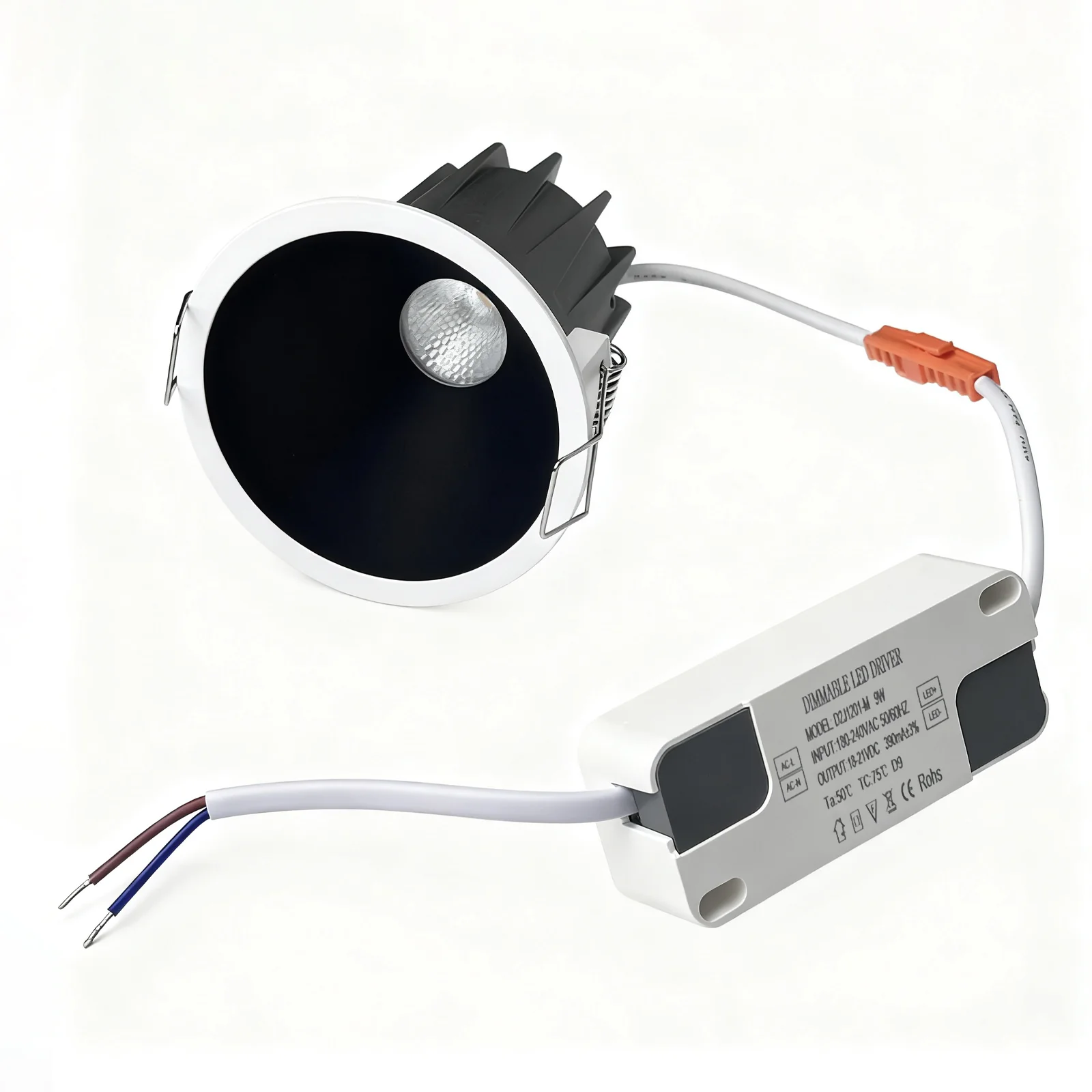 PRO-2C Series Deep Anti-Glare Full Spectrum LED Downlight | 200–240V | 4/10 Pack | 5W / 9W | 3000K / 4000K / 5000K | 24° Beam | White Housing | CRI>95 | Commercial Ceiling Recessed Light - Image 6
