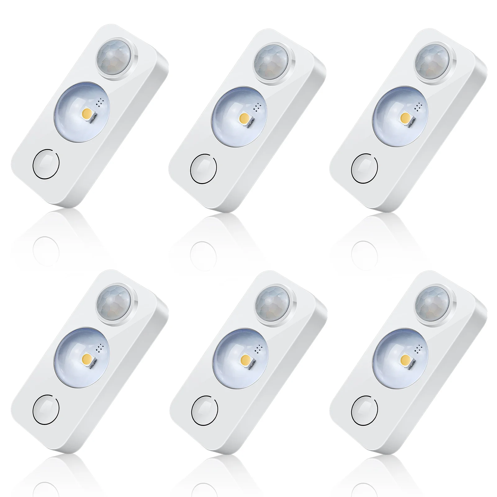 Rechargeable LED Puck Closet Light – 4/6/8 Pack | Motion Sensor, Tap Switch, Dimmable | Warm / Daylight White | Black / White Finish | Easy Mounting for Closets & Cabinets - Image 14