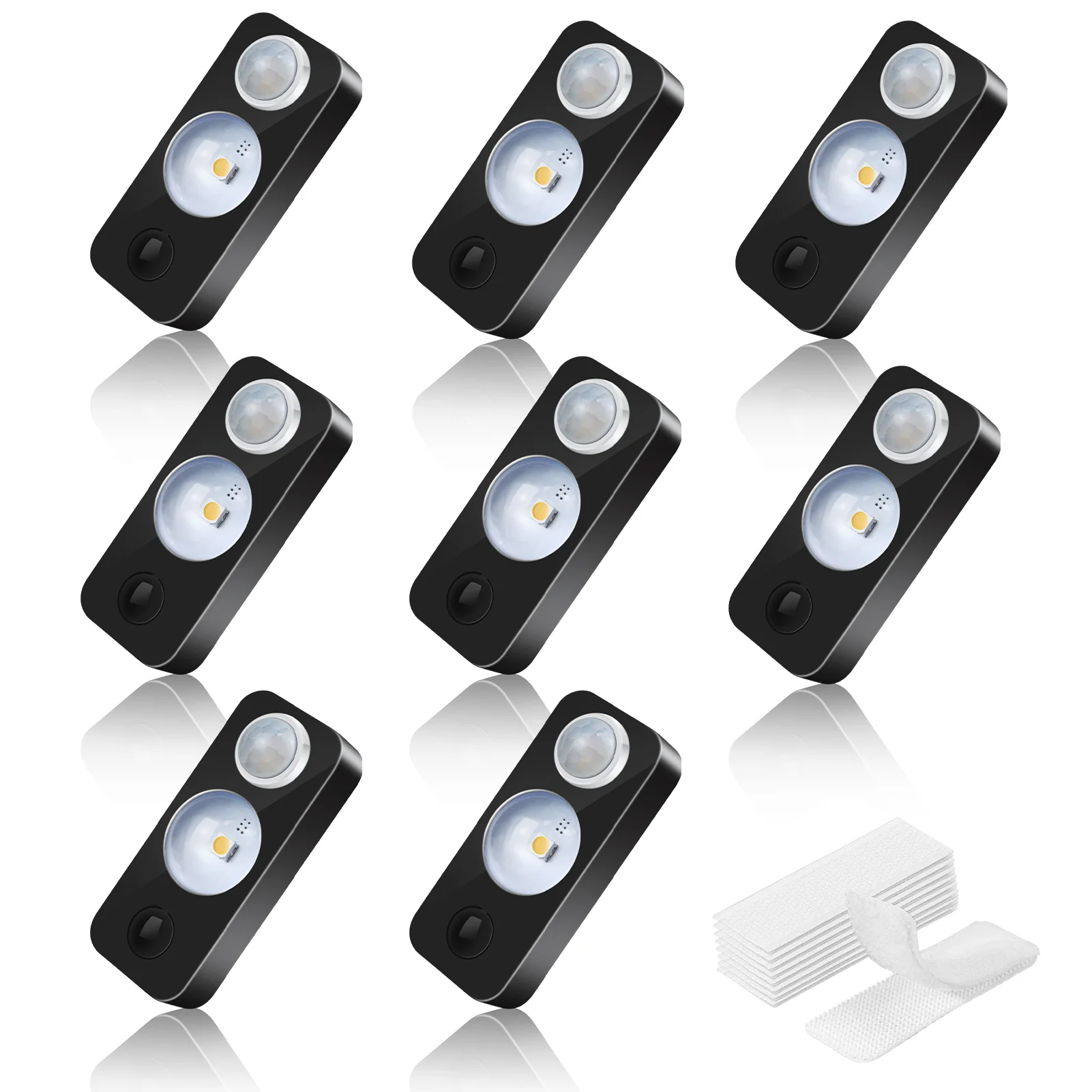 Rechargeable LED Puck Closet Light – 4/6/8 Pack | Motion Sensor, Tap Switch, Dimmable | Warm / Daylight White | Black / White Finish | Easy Mounting for Closets & Cabinets - Image 18