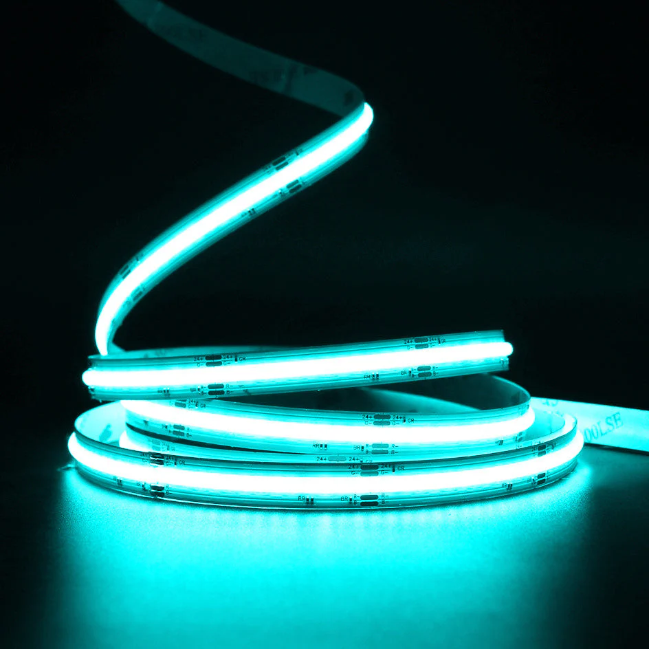 RGB COB Flexible LED Strip Light - 12V / 24V | 576 / 840 LEDs/m | RGB Color Changing | 10mm PCB | Dot-Free Continuous Lighting | Non-Waterproof | for Cabinets, Kitchen & Office Lighting | 5/50M - Image 10