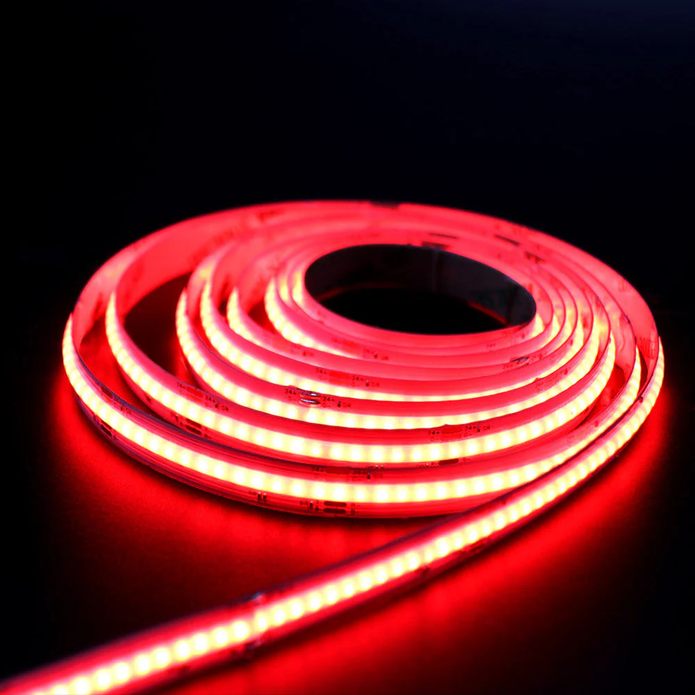 RGB COB Flexible LED Strip Light - 12V / 24V | 576 / 840 LEDs/m | RGB Color Changing | 10mm PCB | Dot-Free Continuous Lighting | Non-Waterproof | for Cabinets, Kitchen & Office Lighting | 5/50M - Image 7
