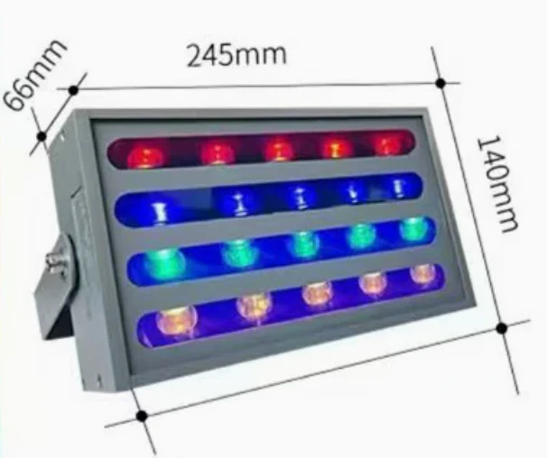 RGBW Rainbow Outdoor LED Flood Light, IP66 Waterproof Landscape Spotlight, 30W / 50W / 100W, AC 86–265V, Adjustable Bracket - Image 3
