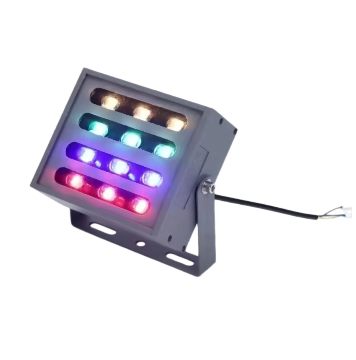RGBW Rainbow Outdoor LED Flood Light, IP66 Waterproof Landscape Spotlight, 30W / 50W / 100W, AC 86–265V, Adjustable Bracket - Image 5