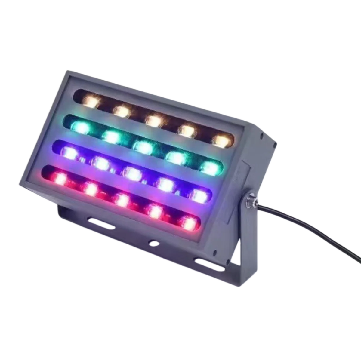 RGBW Rainbow Outdoor LED Flood Light, IP66 Waterproof Landscape Spotlight, 30W / 50W / 100W, AC 86–265V, Adjustable Bracket - Image 6