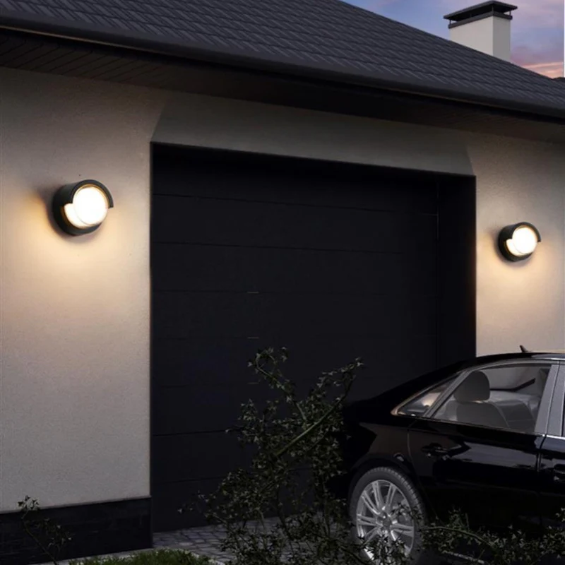 Round Halo Waterproof LED Wall Light – 18W | 3000K / 4000K / 6000K | Black Housing | Up & Down Outdoor Wall Sconce for Porch, Garden, Balcony & Indoor Decoration | Aluminum Housing | IP65 | 2-Pack - Image 3